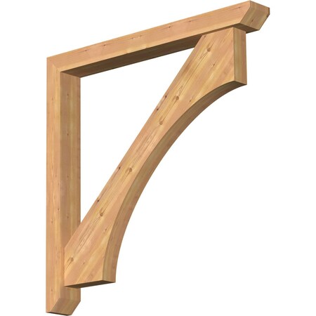 Ekena Millwork Westlake Slat Smooth Bracket w/ Offset Brace, Western Red Cedar, 5 1/2"W x 48"D x 48"H BKT0604X48X48WTL06SWR